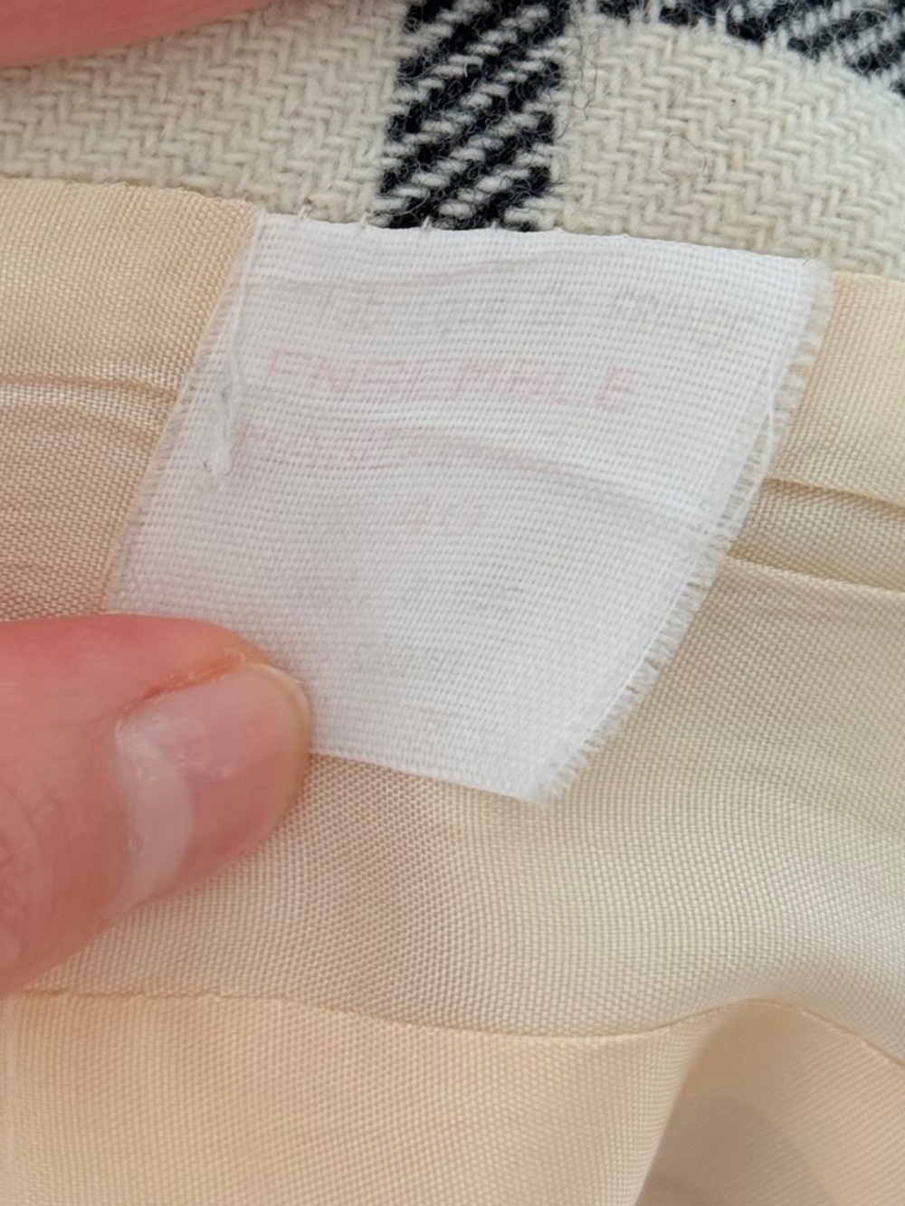 Vintage Made in France Plaid Double Breasted Blazer – Wool Blend Style – Size 40 - Picture 8 of 8